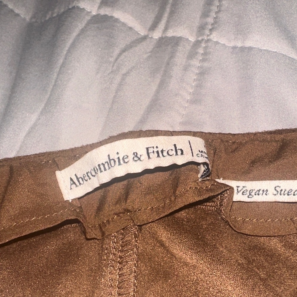 Abercrombie & Fitch Tan Vegan Suede Skirt